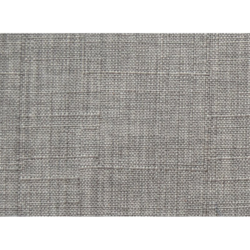 Omax Decor Henry Wood and Fabric Upholstered Queen Platform Bed in Gray