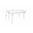 Omax Decor Jasper Modern Wood Dining Tables with White Lacquer Top in Oak