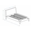 Omax Decor Harper Wood & Fabric Upholstered Queen Platform Bed in Charcoal Black