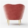Omax Decor Nova Steel & Velvet Fabric Upholstered Accent Chair in Ash Rose Pink