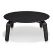 Omax Decor Mod Round Shape Mid-Century Wood Coffee Table in Black