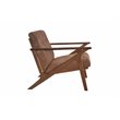 Omax Decor Zola Solid Wood and Fabric Upholstered Accent Armchair in Mocha Brown