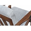 Omax Decor Zola Solid Wood and Fabric Upholstered Accent Armchair in Gray