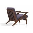 Omax Decor Zola Solid Wood and Fabric Upholstered Accent Armchair in Purple