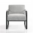 Omax Decor Mason Steel/Fabric Upholstered Lounge Accent Chair in Gray/Black