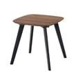 Omax Decor Dana Solid Wood End Table with Natural Oak Stain Legs in Black