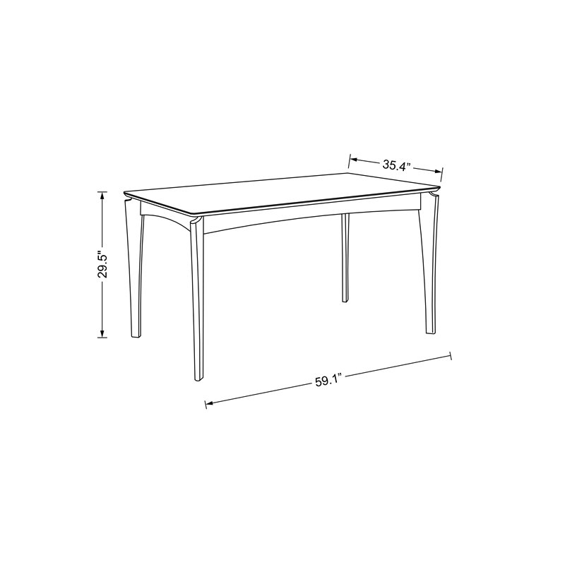 Omax Decor Janne Modern Wood Dining Table in Natural Oak Top/Base