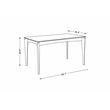 Omax Decor Janne Modern Wood Dining Table in White Lacquer Top/Natural Oak Base