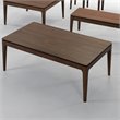 Omax Decor Agnes Wood Coffee Table with Solid Rubberwood Legs in Walnut