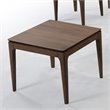 Omax Decor Agnes Wood End Table with Solid Rubberwood Legs in Walnut