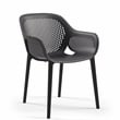 Omax Decor Atra Resin Patio Dining Chair in Anthracite Black - (Set of 2)