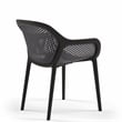 Omax Decor Atra Resin Patio Dining Chair in Anthracite Black - (Set of 2)