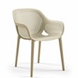 Omax Decor Atra Resin Patio Dining Chair in Coffee - (Set of 2)