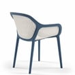 Omax Decor Atra Resin Patio Dining Chair in Blue and Cool Gray - (Set of 2)