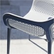 Omax Decor Atra Resin Patio Dining Chair in Blue and Cool Gray - (Set of 2)