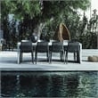 Omax Decor Nox Resin Patio Dining Chair in Anthracite Black - (Set of 2)