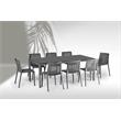 Omax Decor Nox Resin Patio Dining Chair in Anthracite Black - (Set of 2)
