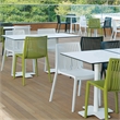 Omax Decor Nox Resin Patio Stackable Dining Chair in Green - (Set of 2)