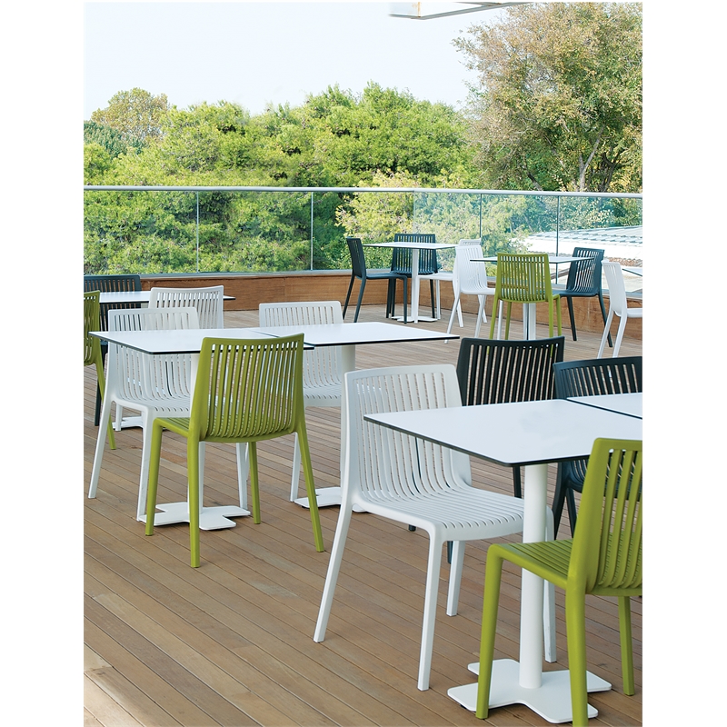 Omax Decor Nox Resin Patio Stackable Dining Chair in Green - (Set of 2)