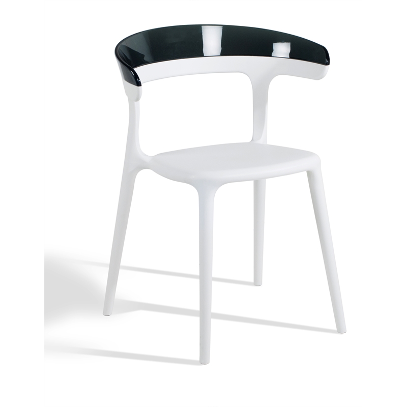 Omax Decor Mia Resin Patio Dining Chair in White - (Set of 2)