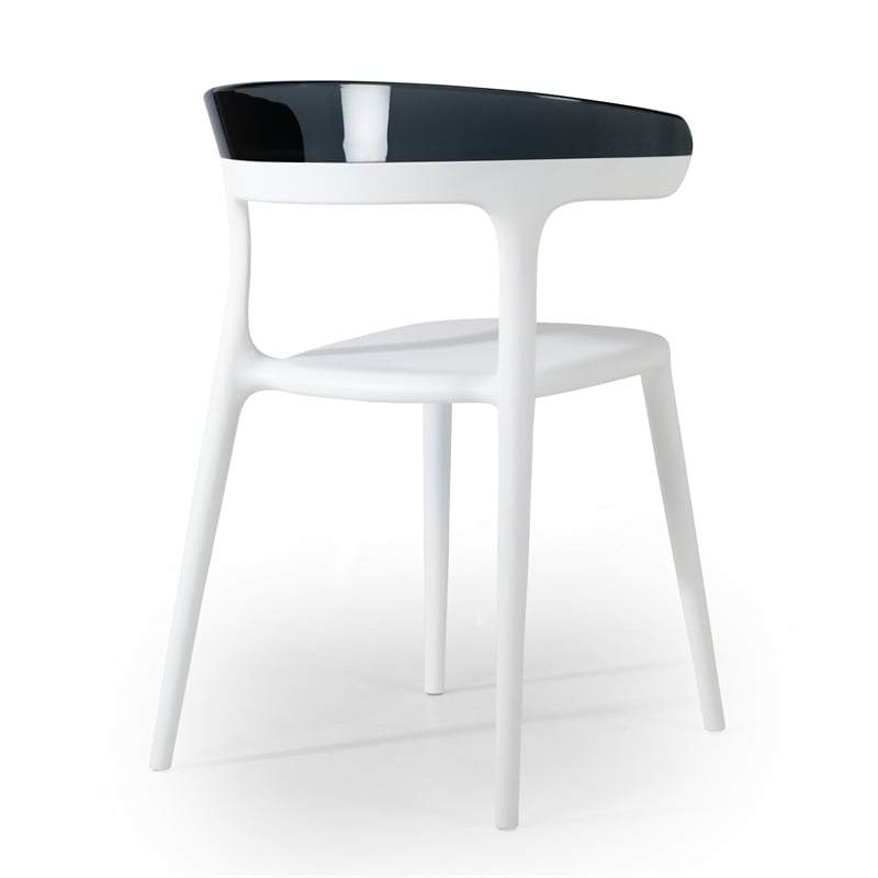 Omax Decor Mia Resin Patio Dining Chair in White - (Set of 2)