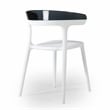 Omax Decor Mia Resin Patio Dining Chair in White - (Set of 2)