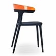 Omax Decor Mia Resin Patio Dining Chair in Black and Orange - (Set of 2)