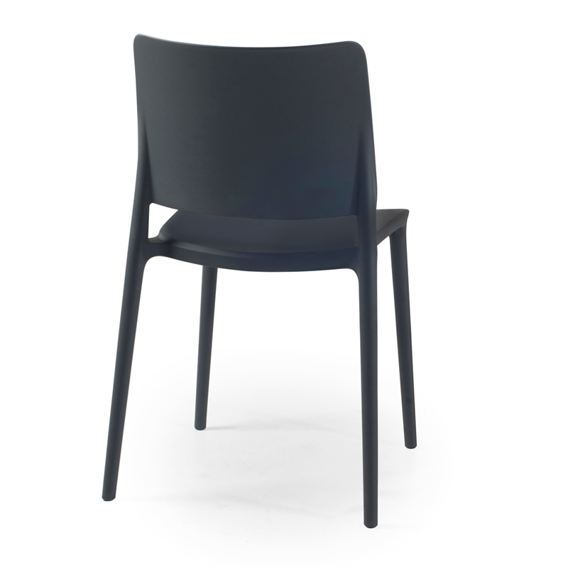 Omax Decor Cleo Resin Patio Dining Chair in Anthracite Black - (Set of 2)