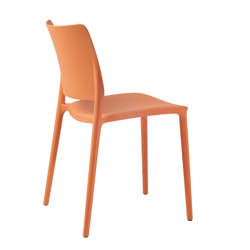 Omax Decor Cleo Resin Patio Dining Chair in Orange - (Set of 2)