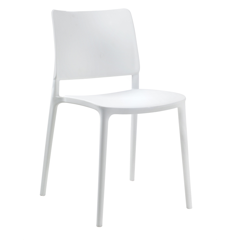 Omax Decor Cleo Resin Patio Dining Chair in White - (Set of 2)