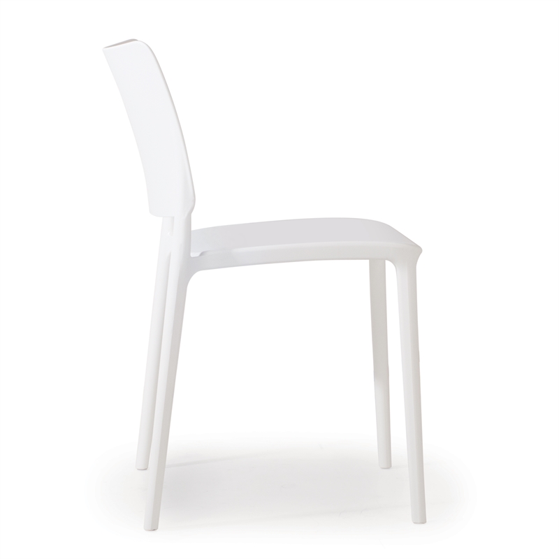 Omax Decor Cleo Resin Patio Dining Chair in White - (Set of 2)