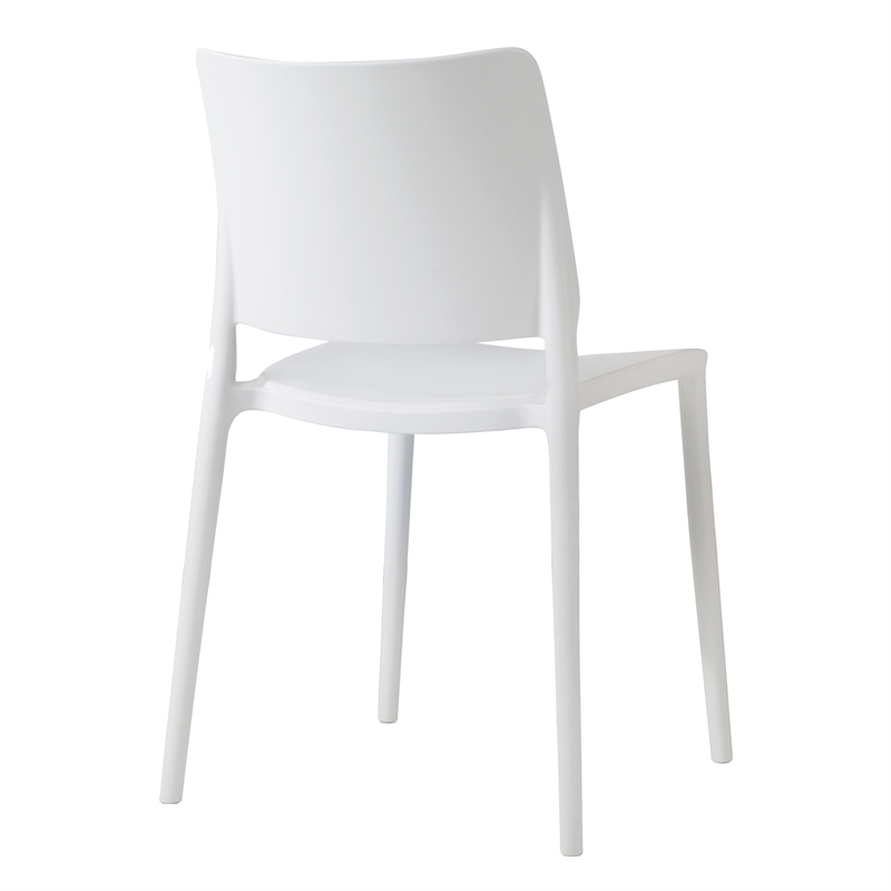 Omax Decor Cleo Resin Patio Dining Chair in White - (Set of 2)