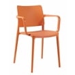 Omax Decor Cleo Arm Resin Patio Dining Chair in Orange - (Set of 2)