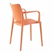 Omax Decor Cleo Arm Resin Patio Dining Chair in Orange - (Set of 2)