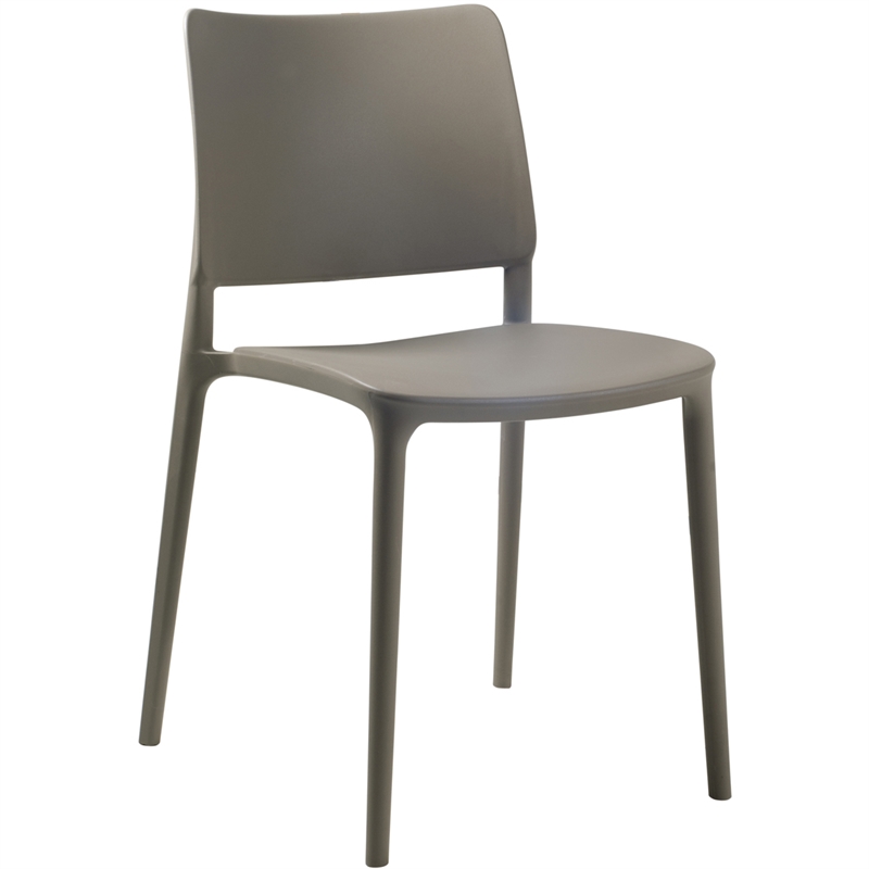 Omax Decor Cleo Resin Patio Dining Chair in Taupe - (Set of 2)