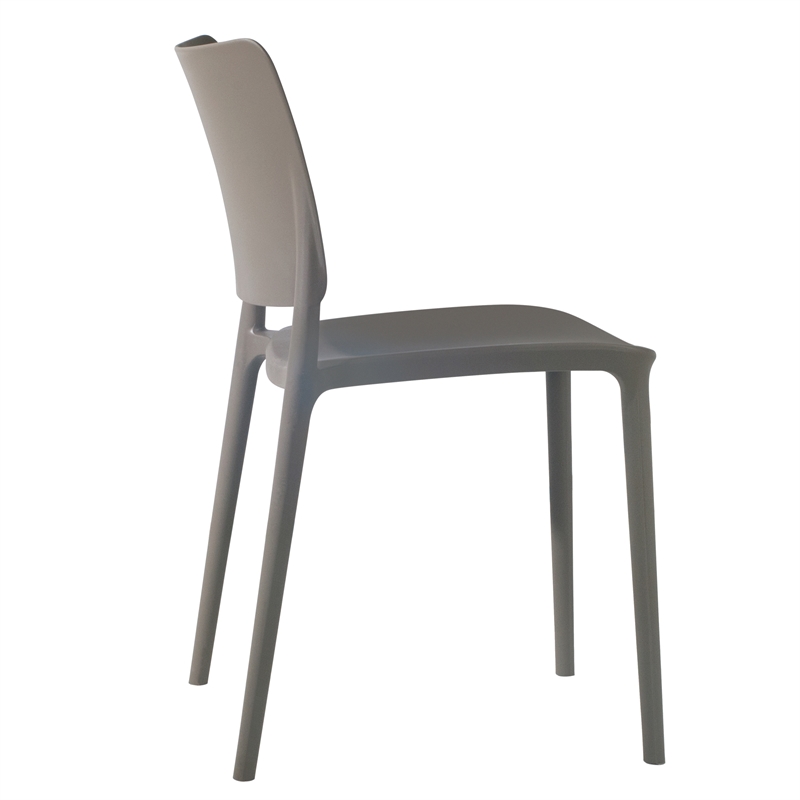 Omax Decor Cleo Resin Patio Dining Chair in Taupe - (Set of 2)