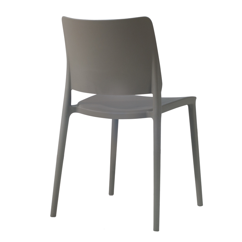 Omax Decor Cleo Resin Patio Dining Chair in Taupe - (Set of 2)