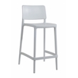 Omax Decor Cleo Plastic Stackable Counter Height Bar Stool in White - (Set of 2)