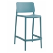 Omax Decor Cleo Plastic Stackable Counter Height Bar Stool in Blue - (Set of 2)