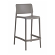 Omax Decor Cleo Plastic Stackable Counter Height Bar Stool in Taupe - (Set of 2)