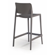 Omax Decor Cleo Plastic Stackable Counter Height Bar Stool in Taupe - (Set of 2)