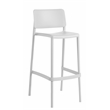 Omax Decor Cleo Patio Plastic Stackable Bar Height Bar Stool in White - Set of 2