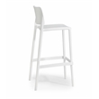 Omax Decor Cleo Patio Plastic Stackable Bar Height Bar Stool in White - Set of 2