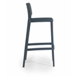 Omax Cleo Plastic Stackable Bar Height Bar Stool in Anthracite Black - Set of 2