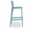 Omax Decor Cleo Patio Plastic Stackable Bar Height Bar Stool in Blue - Set of 2
