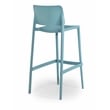 Omax Decor Cleo Patio Plastic Stackable Bar Height Bar Stool in Blue - Set of 2