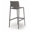 Omax Decor Cleo Patio Plastic Stackable Bar Height Bar Stool in Taupe - Set of 2
