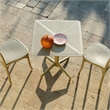 Omax Decor Flip Folding Plastic Outdoor or Indoor Bistro Dining Table in Coffee