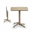Omax Decor Flip Folding Plastic Outdoor or Indoor Bistro Dining Table in Coffee