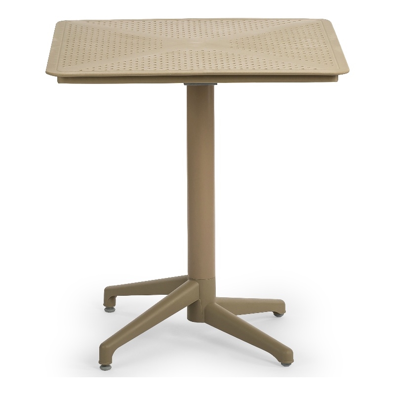 Omax Decor Flip Folding Plastic Outdoor or Indoor Bistro Dining Table in Coffee